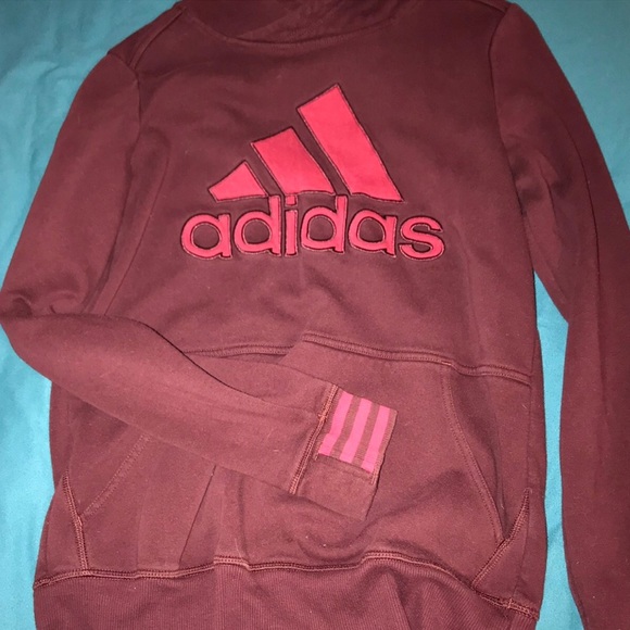 Adidas maroon hoodie - Picture 3 of 3